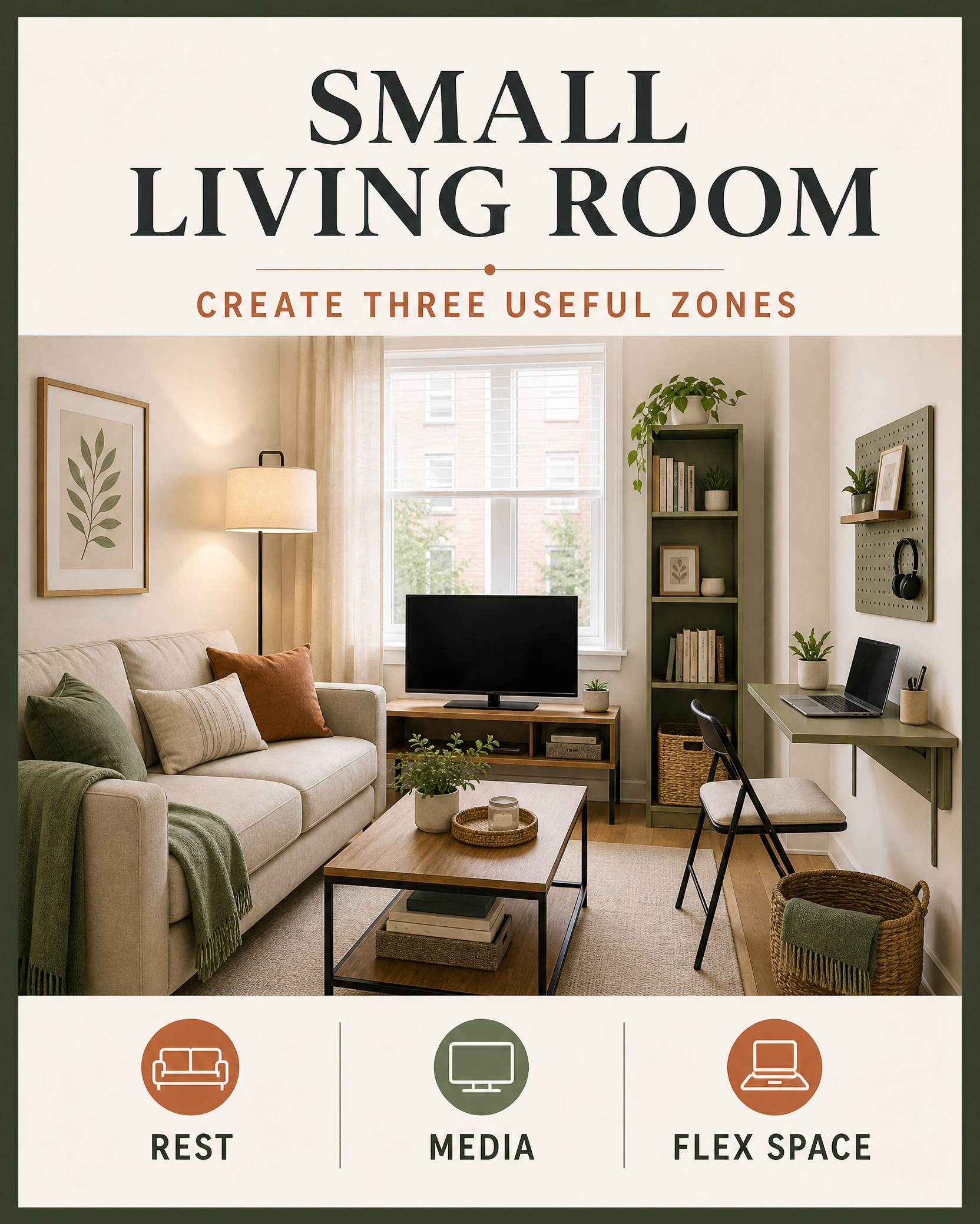 TrendIssue card for How to Organize a Small Living Room With No Built-In Storage