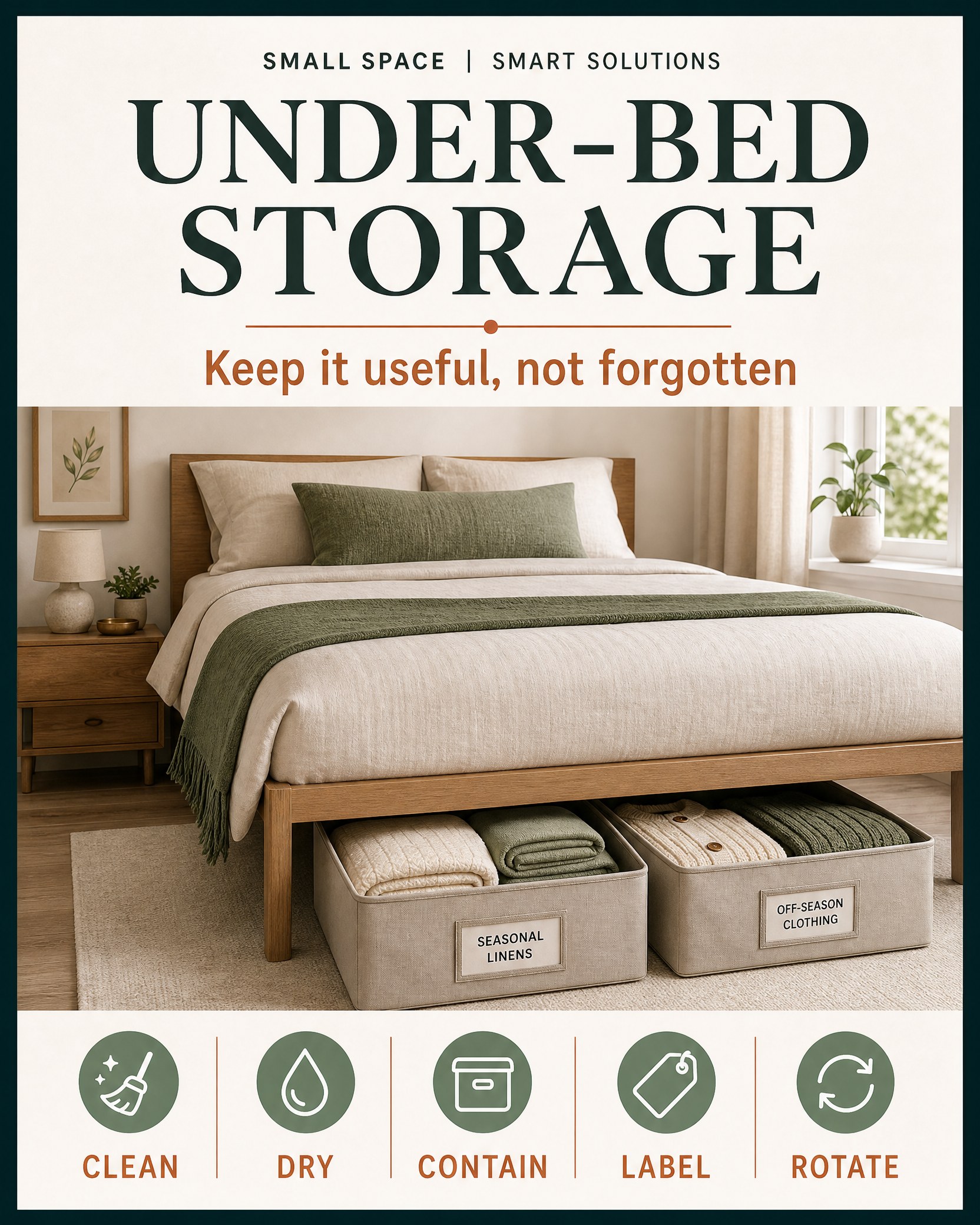 Under-Bed Storage: What to Store, What to Avoid, and How to Keep It Useful 1 TrendIssue card for Under-Bed Storage: What to Store, What to Avoid, and How to Keep It Useful