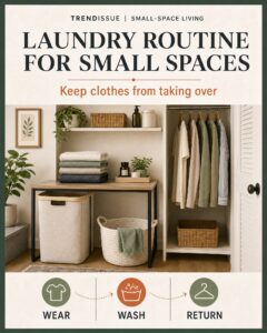 A Laundry Routine for Small Apartments: Keep Clothes From Taking Over 3 TrendIssue card for A Laundry Routine for Small Apartments: Keep Clothes From Taking Over