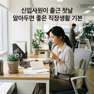 ai thumbnail photography 신입사원이 출근 첫날 알아두면 좋은 직장생활 기본 1786368513
