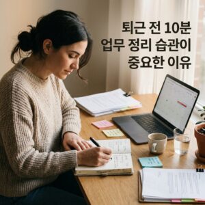 ai thumbnail photography 퇴근 전 10분 업무 정리 습관이 중요한 이유 1786368200