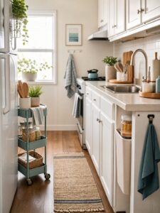 Editorial illustration for How to Organize a Rental Kitchen Without Changing the Cabinets