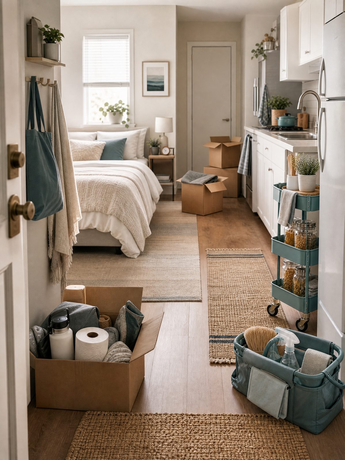 Editorial illustration for First Apartment Move-In Checklist: Set Up a Small Home in the Right Order