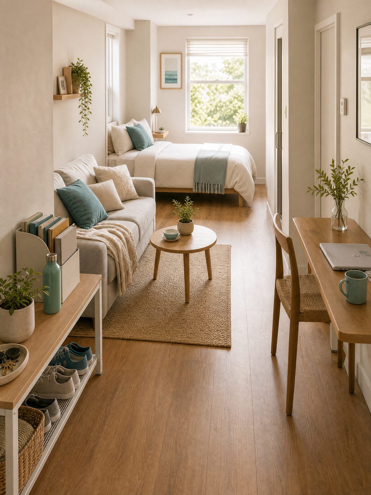 Editorial illustration for A Small Studio Apartment Zone Plan That Makes One Room Feel Easier to Use
