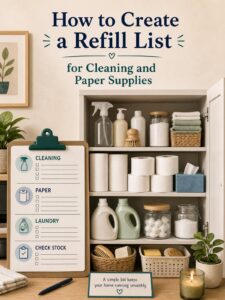 How to Create a Refill List for Cleaning and Paper Supplies 2 Editorial illustration for How to Create a Refill List for Cleaning and Paper Supplies