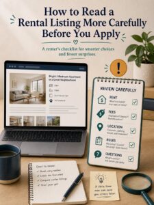 How to Read a Rental Listing More Carefully Before You Apply 2 Editorial illustration for How to Read a Rental Listing More Carefully Before You Apply