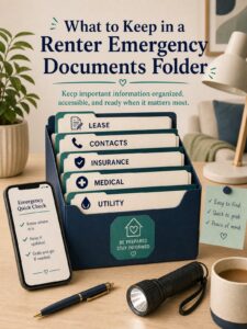 What to Keep in a Renter Emergency Documents Folder 1 Editorial illustration for What to Keep in a Renter Emergency Documents Folder