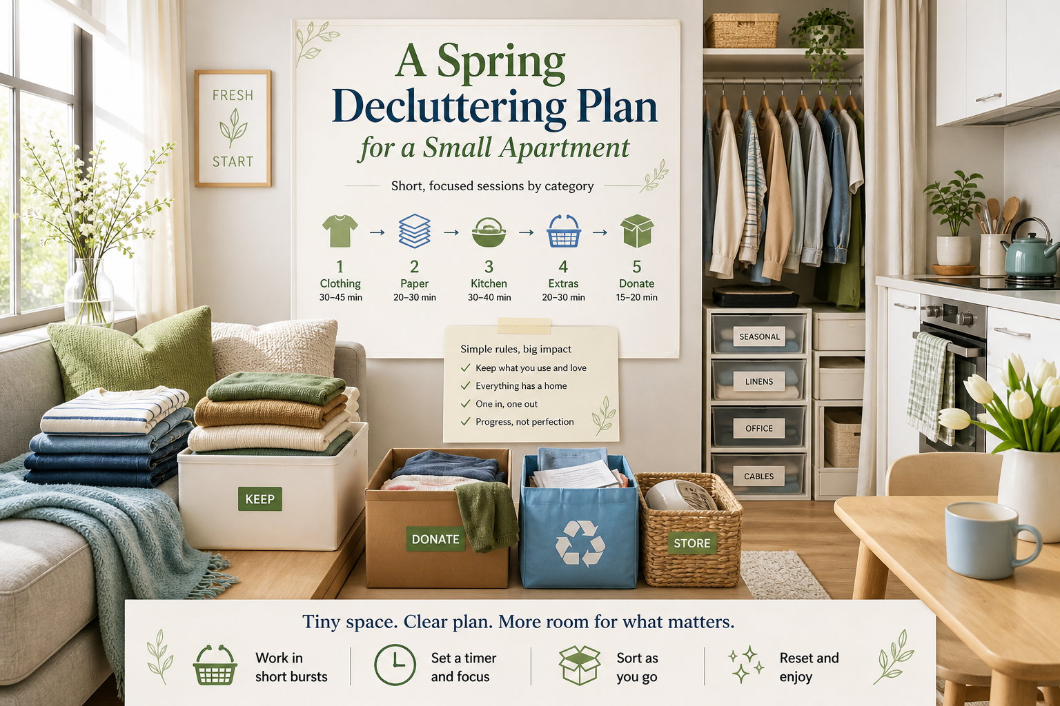 A Spring Decluttering Plan for a Small Apartment 1 Spring decluttering plan for a small apartment