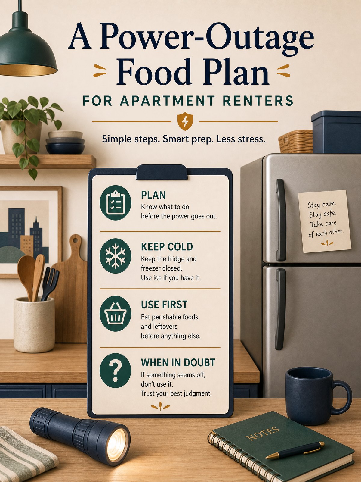 Editorial illustration for A Power-Outage Food Plan for Apartment Renters