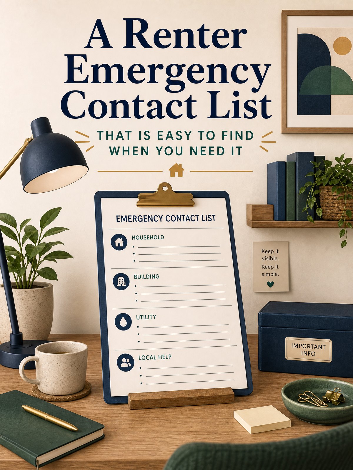 A Renter Emergency Contact List That Is Easy to Find When You Need It 1 Editorial illustration for A Renter Emergency Contact List That Is Easy to Find When You Need It